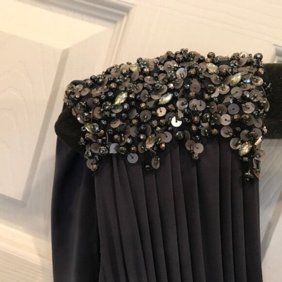 Rickie Freeman Floor Length Hand-Beaded Gown - Picture 5 of 9